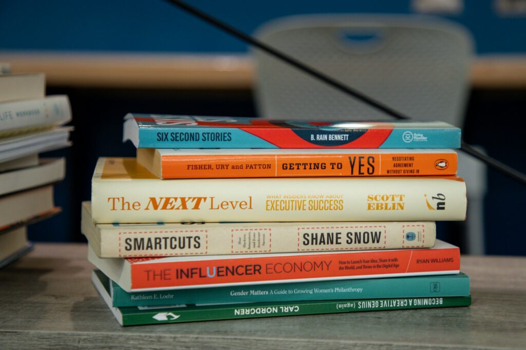 books on table